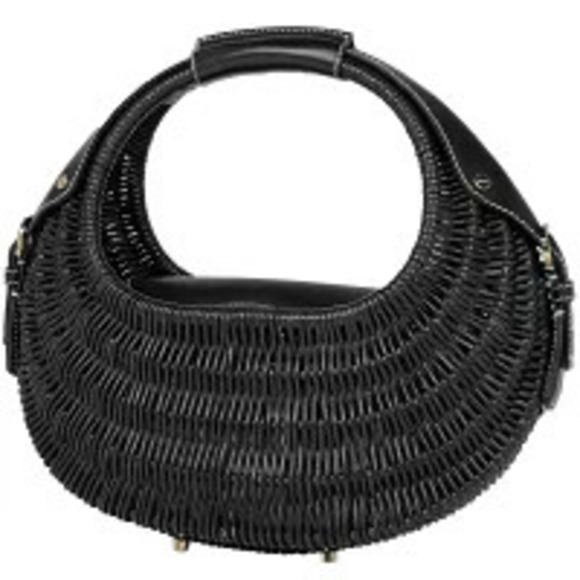 Salvatore Ferragamo Handbags - Salvatore Ferragamo handbag rattan basket bag Gancini black